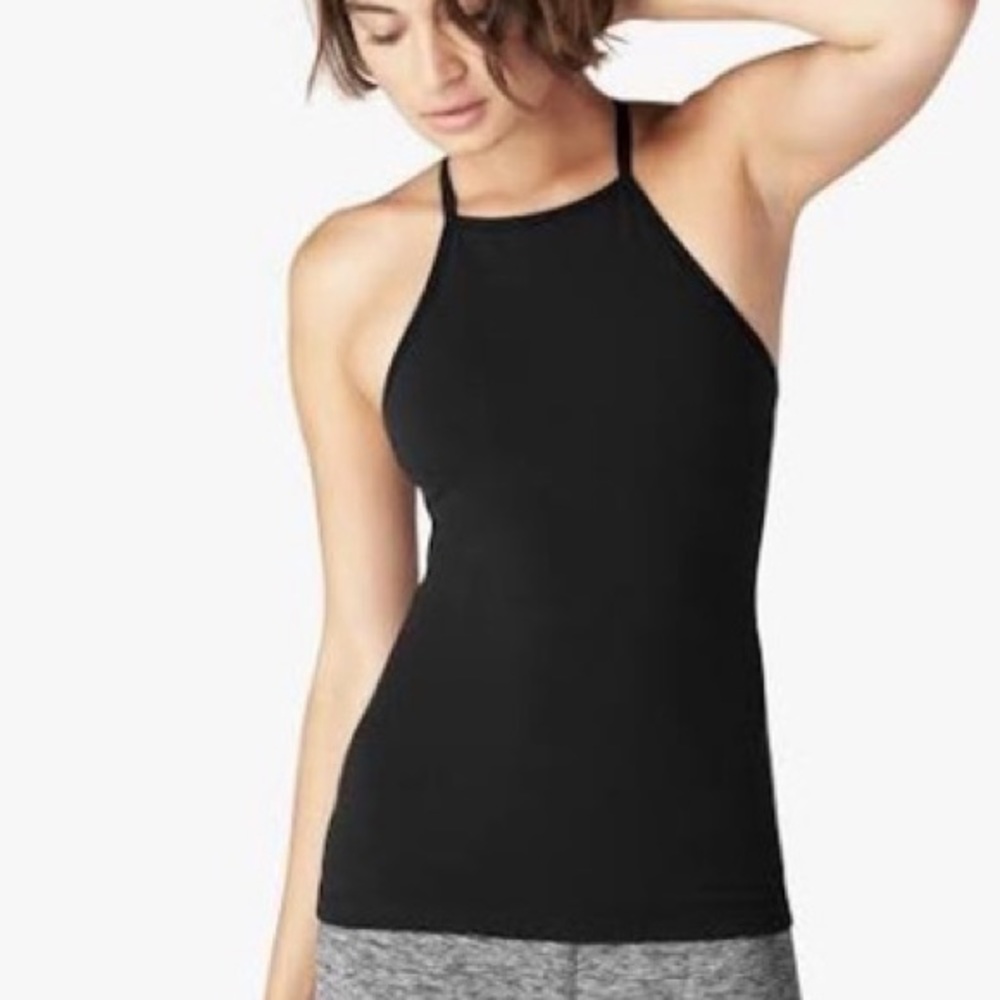 Beyond Yoga- High Neck Criss Cross Cami